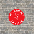 Sticker "HELLEBARDE? JA BITTE" Rot