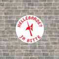 Sticker "HELLEBARDE? JA BITTE" Weiss